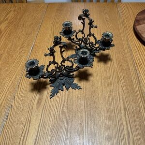Ornate Brass Candelabra Set of 2
